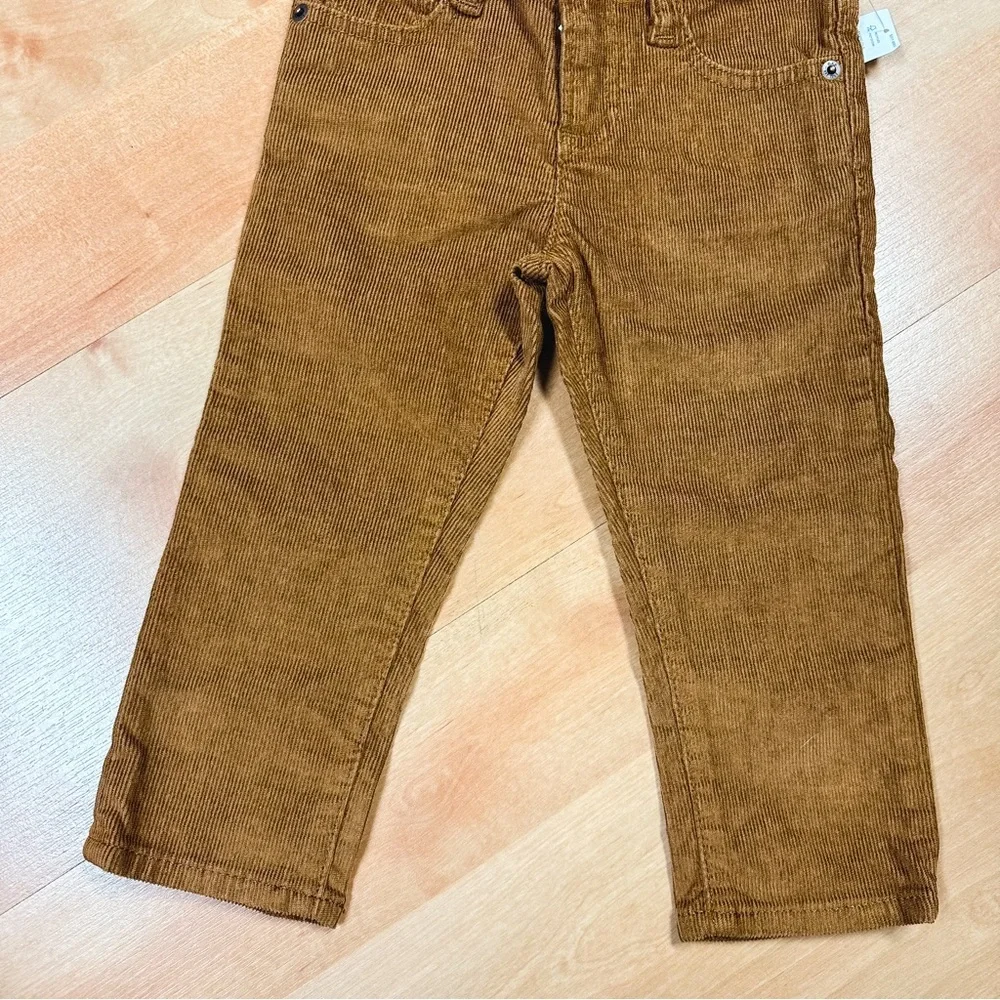 Gap Denim Brown Corduroy Slim Straight Leg Pants Toddler Boys Size 2T NWT